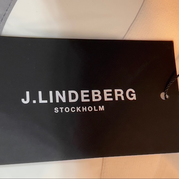J. Lindeberg Bucket Hat in White with Gray/Silver Decal and Trim - Picture 6 of 8